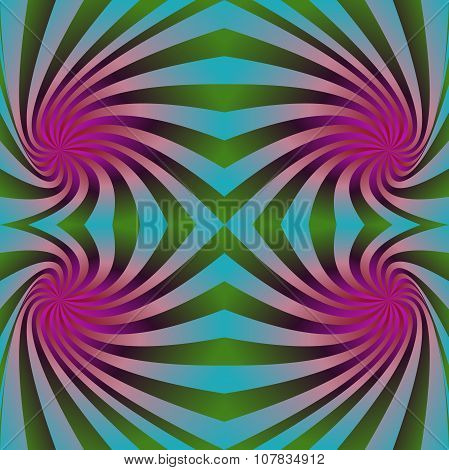 Colorful seamless swirling rays pattern background