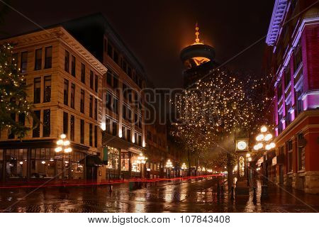 Gastown Vancouver Night, BC, Canada