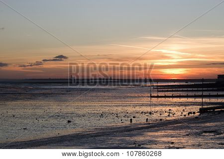 Sunset at Southend-on-Sea, Essex, England
