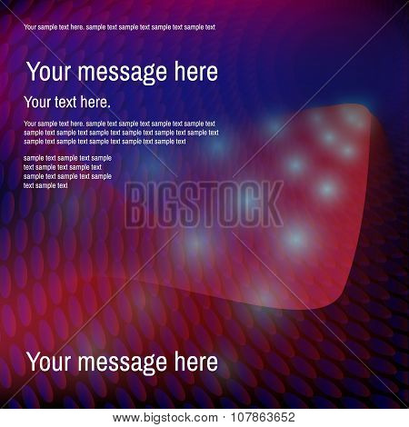 Abstract colorful  red and  blue spotted background. Place for y
