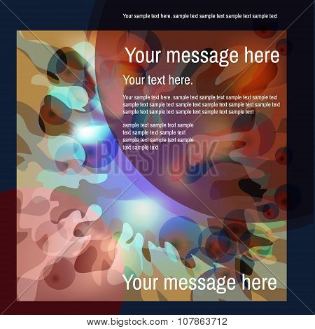 Abstract colorful  vector spotted background with bubbles.