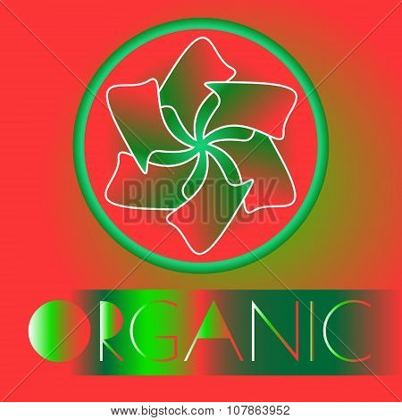 Logo organic.  Vector illustration of abstract background for design.