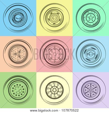 Retro Wheels Silhouette 60S