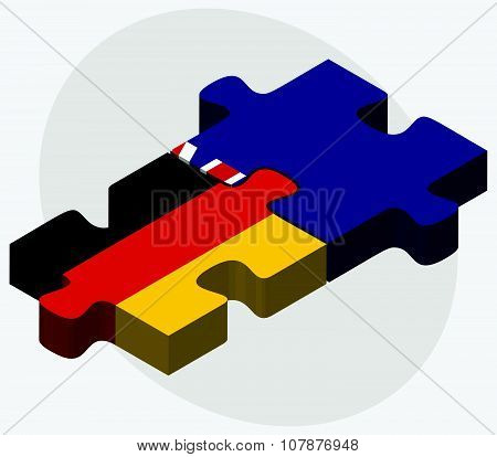 Germany And Saint Helena Flags