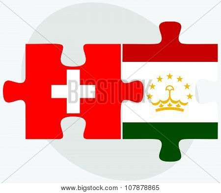 Switzerland And Tajikistan Flags