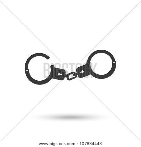Handcuffs icon vector