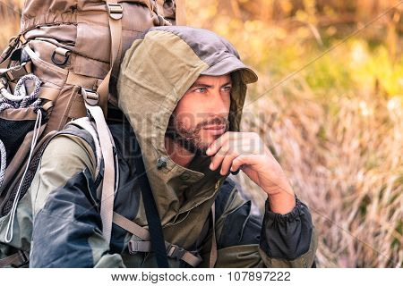 Handsome Young Hiker Portrait