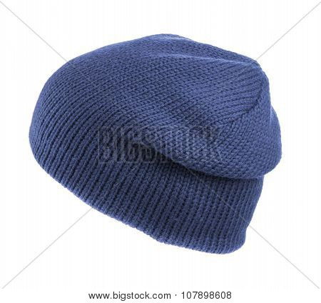 Knitted  Beanieisolated On White Background