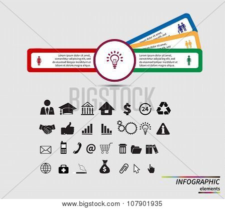 Vector  Template for diagram, graph, presentation and round chart