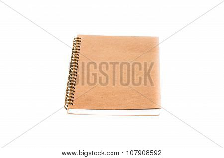 Stack Of Ring Binder Book And Notebook Isolated On White