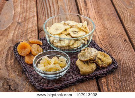 Dried fruits on the table