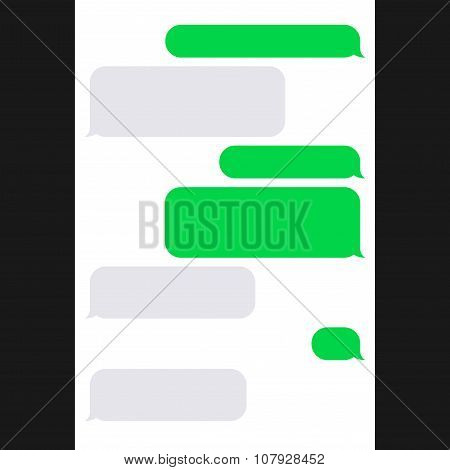 Smartphone SMS Chat Bubbles. Vector