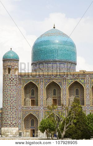 Fragment Tilla-Cali in Registan Square on April 25, 2013 in Samarkand.