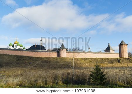 Saviour and St. Euthymius monastery in Suzdal founded in 1350. Golden Ring of a Russia Travel