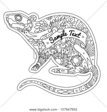 Vector Rat Outline
