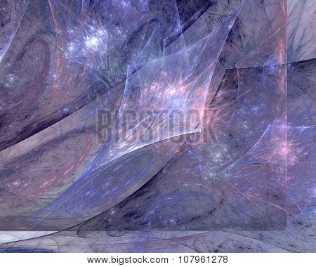 Abstract Fractal Design. Starry Cosmic Nebula.