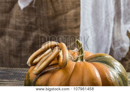 Top Of Big Orange Pumpkin