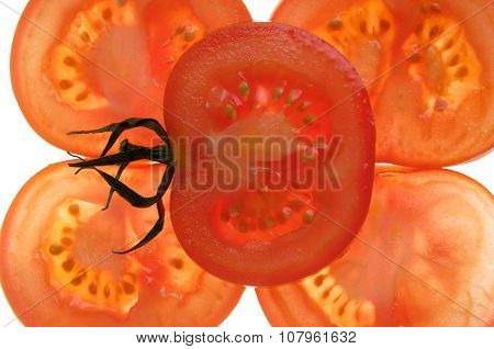 Sectioned And White Vegetable
