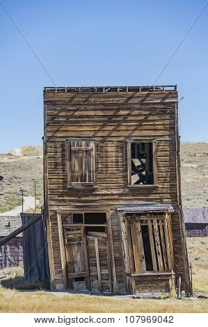 Leaning Building In California Ghost Town