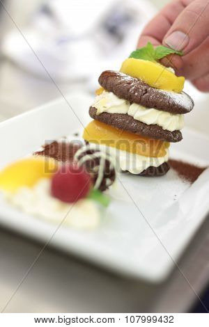 plated mixed starter dessert