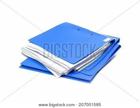 file folder with documents and documents. retention of contracts. isolated white
