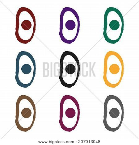 Bibimbap icon in  black style isolated on white background. South Korea symbol vector illustration.