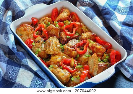 Tasty Pork Meat Roast With Onion