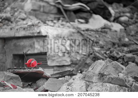 Earthquake Center Italy August 24, 2016. Amatrice