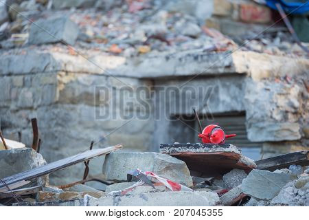 Earthquake Center Italy August 24, 2016. Amatrice