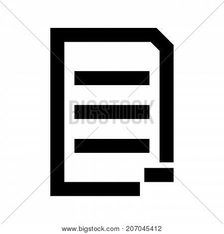 Document Sheet Substract Black Icon .