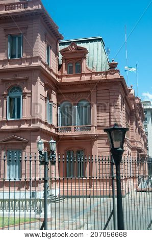 The Casa Rosada, also known as the pink house, is the official executive manion and office of the president of Argentina.