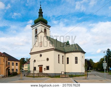 St Catherine's church in Volary, Sumava Mountains, Czech Republic.