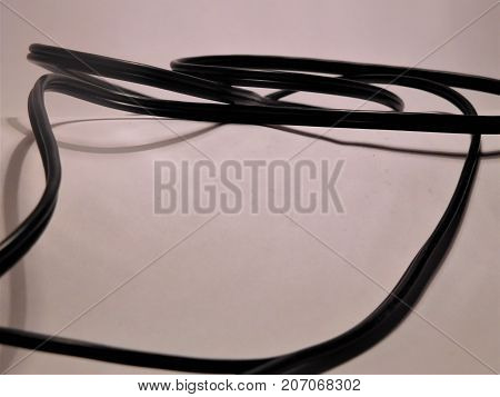 The optic cabel on white paper as background