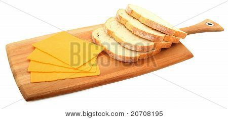 Ekmek ve peynir ekmek raket üzerinde