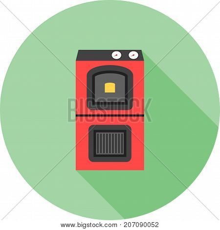Boiler, fuel, solid icon vector image. Can also be used for Climatic Equipment. Suitable for use on web apps, mobile apps and print media.