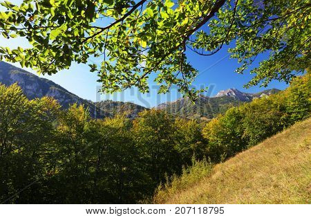Alpine landscape in Cernei Mountains, Romania, Europe