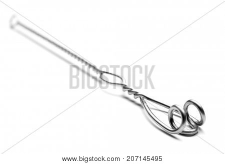 Instrument for speech therapist on white background