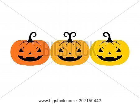 Halloween pumpkin icon or logo in modern line style. Vector illustration
