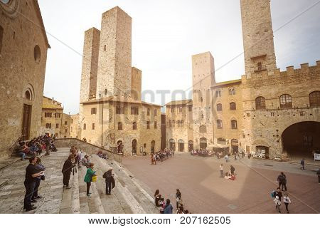 Street Old Town San Gimignano