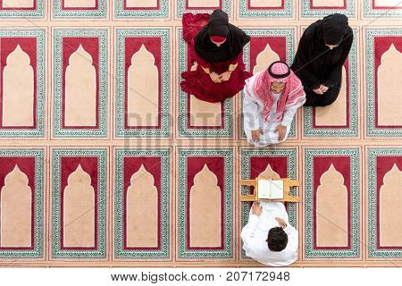 Muslim girl and the man marry by Muslim traditions.