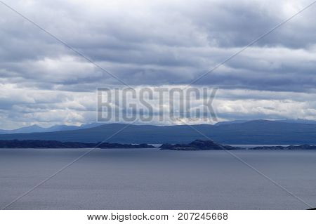 Landscape views of the Isle of Skye in Scotland, UK