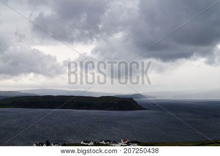 Landscape views of the Isle of Skye in Scotland, UK