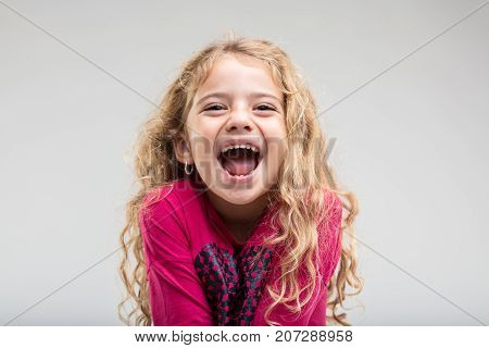 Portrait Of Young Self-assured Preteen Girl