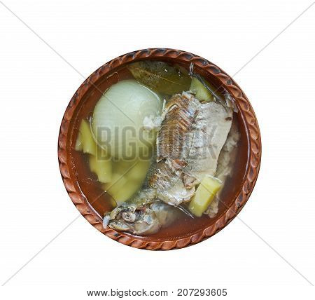 Fish Soup With Whitefish. Close Up