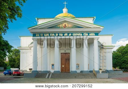 Bila Tserkva,Ukraine, June 05,2013: The main Orthodox cathedral city of Belaja Tserkof built in the 19th century the Polish magnates Branicki