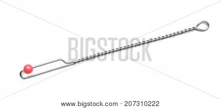 Instrument for speech therapist on white background
