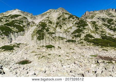 Landscape with Left Kralev Dvor pass, Pirin Mountain, Bulgaria