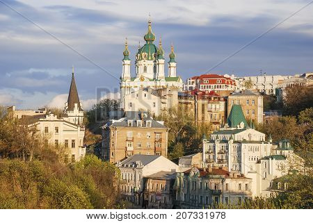 Church of St. Andrew in  the city of Kiev.Ukraina