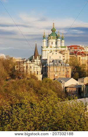 Church of St. Andrew in  the city of Kiev.Ukraina