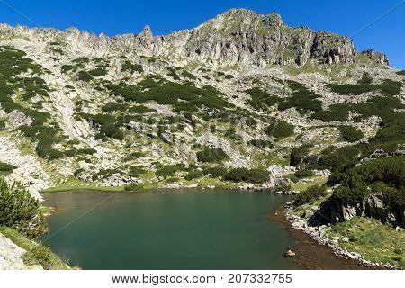 Landscape with Dzhangal peak and Samodivski lakes, Pirin Mountain, Bulgaria